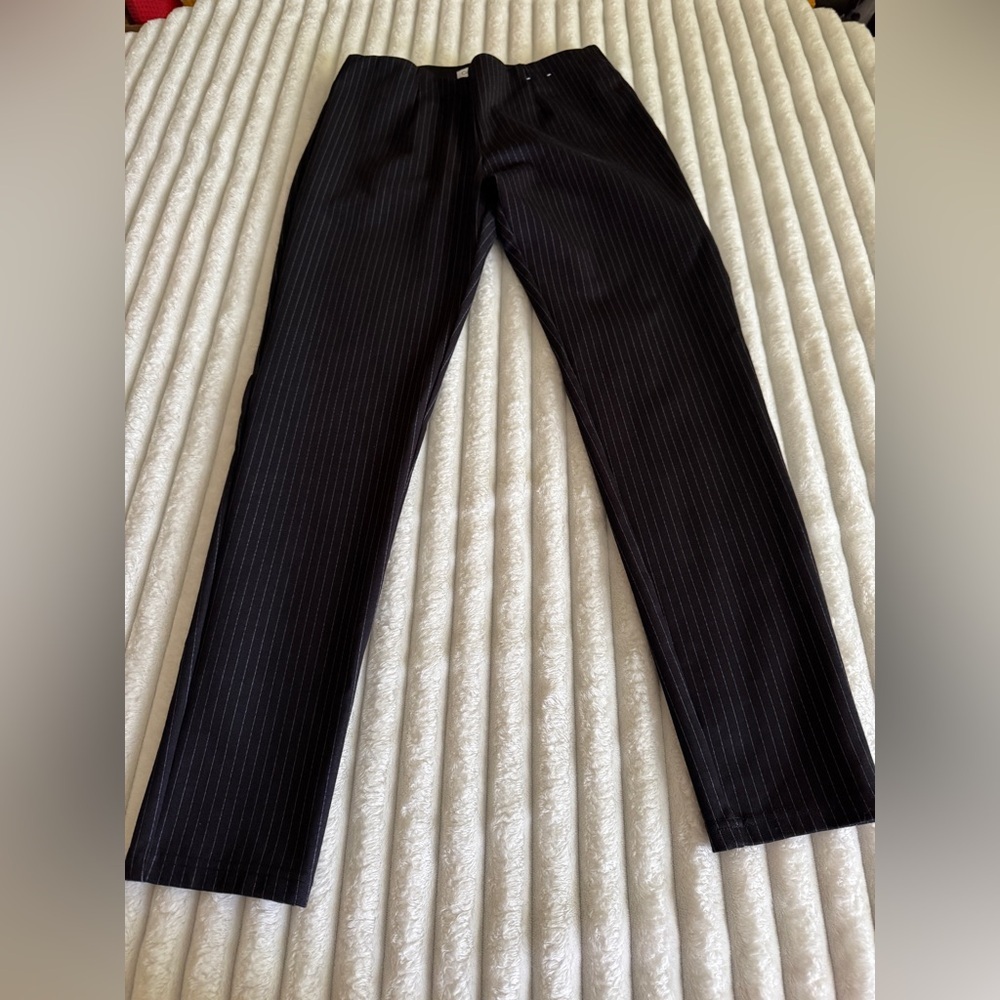 Calvin Klein Women's Black Pinstripe Skinny Pants